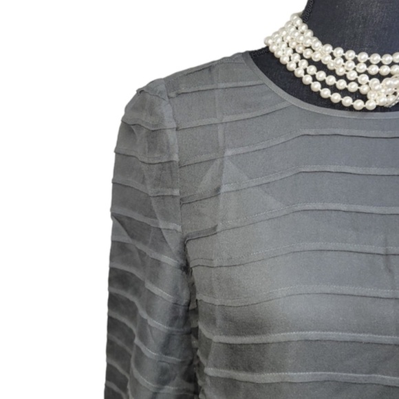 Talbots Grey Silk Blouse - Picture 1 of 14